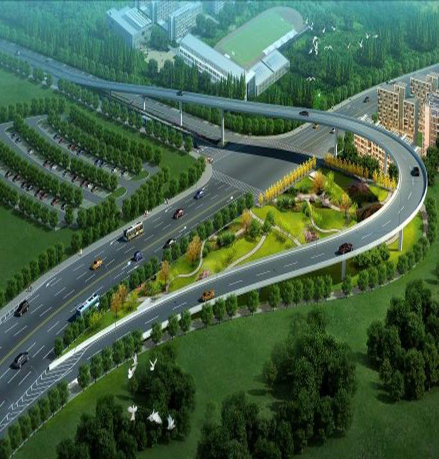 威海海濱路跨線橋設(shè)計